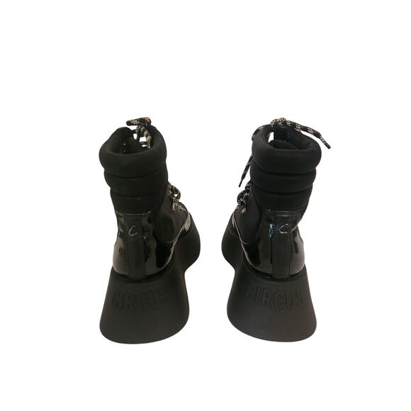 NIB Circus Sam Edelman Gail Lace Up Platform Boots Black 8.5M - Picture 5 of 8